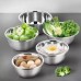   5PC Stainless Steel Basin Set Colander Baking Mixing Bowls Household Kitchen Food Organizer 18-26cm